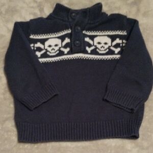 Cherokee Navy Knit Pullover with White Accent